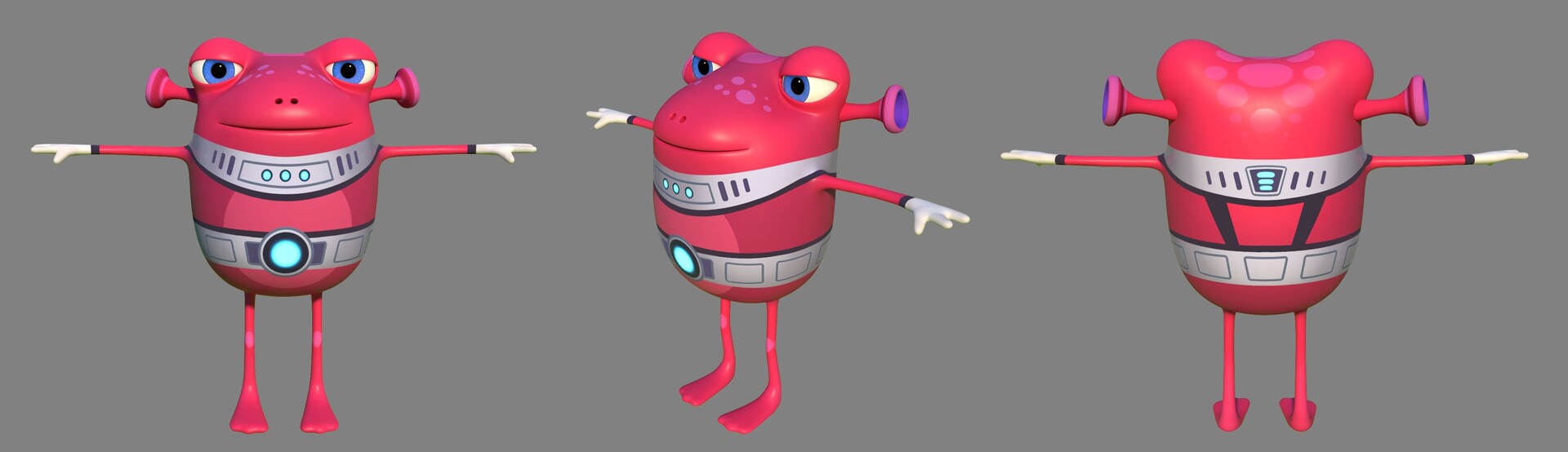 Character turnaround — shading and texturing
