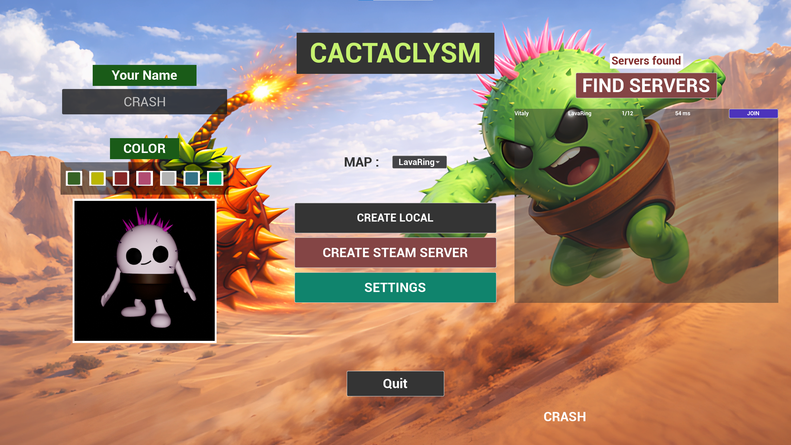 Cactus Fight UI screenshot